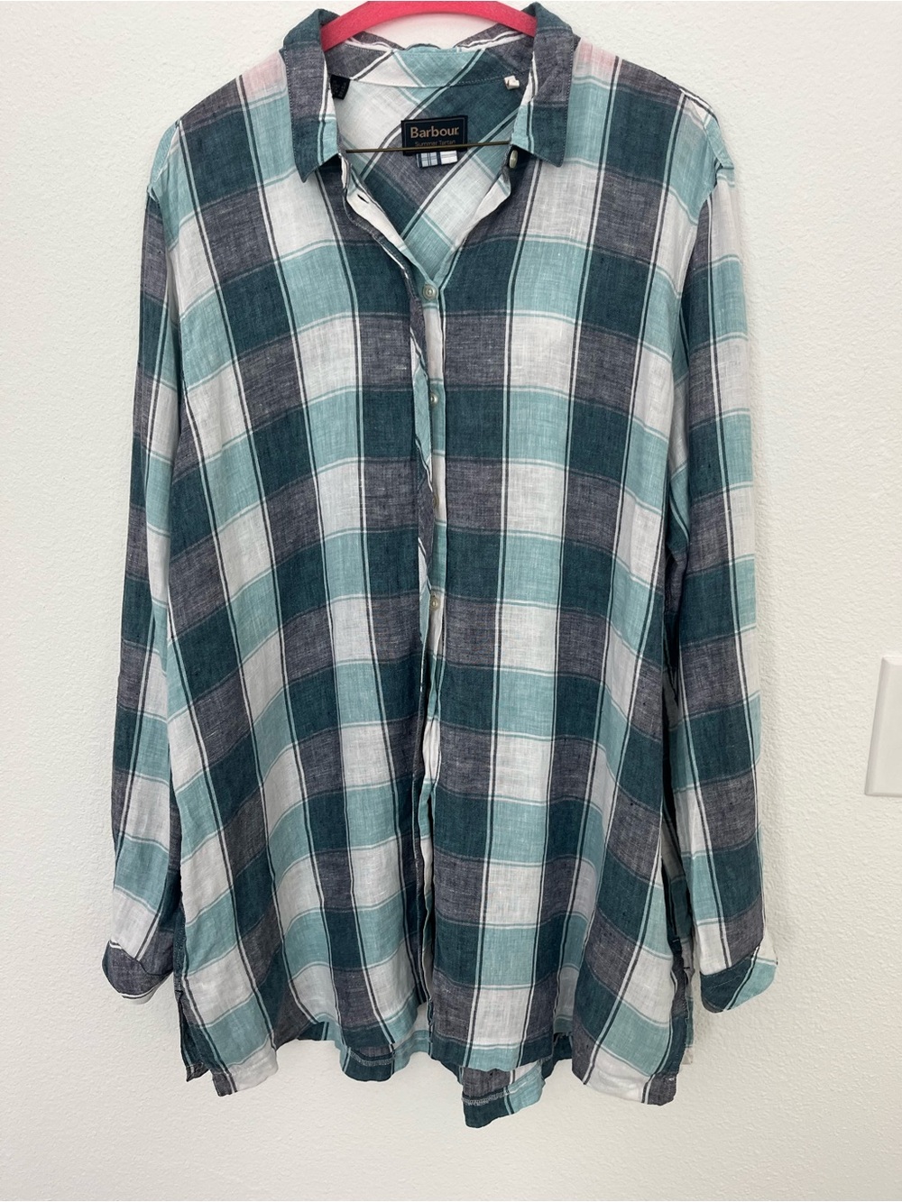 Barbour Summer Tartan Lorne Plaid Button front shirt